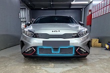 Зимняя заглушка радиатора на стяжке низ для Kia K3 II Рестайлинг