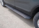 Пороги алюминиевые "Slim Line Black" 1720 мм для Kia Sorento II Рестайлинг