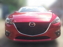 Комплект сеток black верх с парктроником и низ для Mazda 3 III (BM)