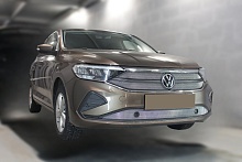 Комплект сеток chrome верх верх 4 части Exclusive и низ с парктроником для Volkswagen Polo VI