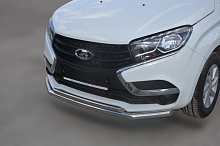 Защита переднего бампера двойная d60/42 мм для LADA (ВАЗ) XRAY I