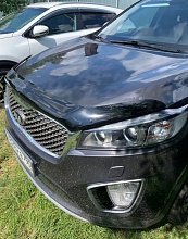 Дефлектор капота темный для Kia Sorento III Prime