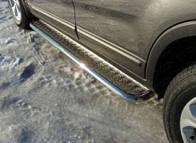 Пороги с площадкой 42,4 мм для Kia Sorento II Рестайлинг