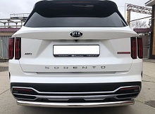 Защита заднего бампера d60 мм для Kia Sorento IV