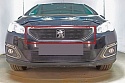 Защитная сетка радиатора верх для Peugeot 408 I Рестайлинг