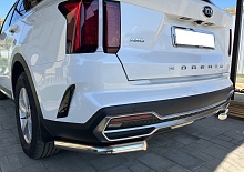 Защита заднего бампера угловая d60 мм для Kia Sorento IV