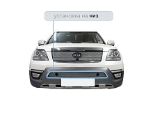 Защитная сетка радиатора верх, с камерой для Kia Mohave I Рестайлинг