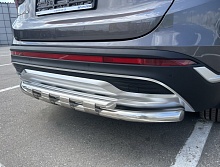 Защита заднего бампера с перемычками d60/42 мм для Hyundai Santa Fe IV Рестайлинг