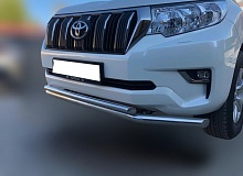Защита переднего бампера двойная d60/42 мм для Toyota Land Cruiser Prado 150 Series Рестайлинг 2