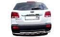 Защита заднего бампера двойная с перемычками d60/42 мм для Kia Sorento II