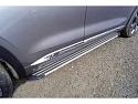 Пороги алюминиевые "Slim Line Silver" 1820 мм для Geely Monjaro I Рестайлинг