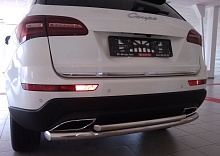 Защита заднего бампера двойная d60/42 мм для Zotye Coupa I