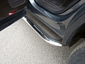 Пороги с площадкой (нерж. лист) 75х42 мм для Volkswagen Touareg II Рестайлинг