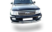 Защита переднего бампера двойная d76/60 мм для Toyota Land Cruiser 100 Series
