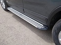Пороги алюминиевые "Slim Line Silver" 1720 мм для Kia Sorento II Рестайлинг