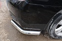 Защита заднего бампера угловая d76 мм для Toyota Highlander II (U40) Рестайлинг