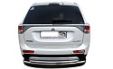 Защита заднего бампера двойная d60/42 мм для Mitsubishi Outlander III Рестайлинг