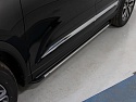 Пороги алюминиевые "Slim Line Silver" 1780 мм для Chery Tiggo 8 I Рестайлинг