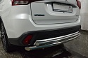Защита заднего бампера двойная d60/42 мм для Mitsubishi Outlander III Рестайлинг 2