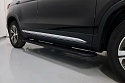 Пороги алюминиевые "Slim Line Black" 1720 мм для Changan CS75 I Рестайлинг