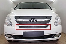 Зимняя заглушка радиатора на стяжке середина для Hyundai H-1 (Starex) II
