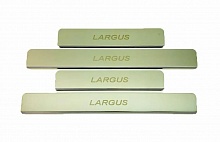 Накладки на пороги из нержавеющей стали 4шт. для LADA (ВАЗ) Largus I Рестайлинг