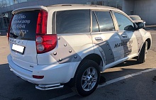 Защита заднего бампера угловая двойная d60/42 мм для Haval H5 I