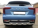 Защита заднего бампера двойная с перемычками d60/42 мм для Haval Jolion I