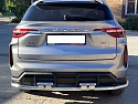 Защита заднего бампера угловая большая двойная с перемычками d60/42 мм для Haval F7 I Рестайлинг