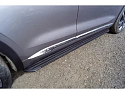 Пороги алюминиевые "Slim Line Black" 1820 мм для Geely Monjaro I Рестайлинг