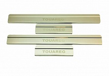 Накладки на пороги из нержавеющей стали 4шт. для Volkswagen Touareg II Рестайлинг