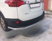 Защита заднего бампера угловая большая двойная d60/42 мм для Toyota RAV4 IV (XA40)