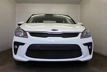 Комплект сеток black верх (заглушка без сот) и низ для Kia Rio IV