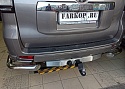 Защита заднего бампера угловая под фаркоп d76 мм для Toyota Land Cruiser Prado 150 Series Рестайлинг 2