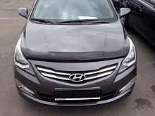 Дефлектор капота темный для Hyundai Solaris I Рестайлинг