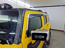 Дефлекторы окон 2D с хром накладками 6 шт. для Hummer H3