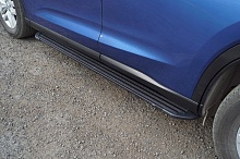 Пороги алюминиевые "Slim Line Black" 1720 мм для GAC GS5 I