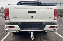 Защита заднего бампера угловая двойная d76/42 мм для JAC T8 PRO