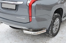 Защита заднего бампера угловая d76 мм для Mitsubishi Pajero Sport III