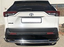 Защита заднего бампера угловая большая d60/42/42 мм для Toyota RAV4 V (XA50)