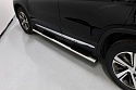 Пороги овальные с накладкой 120х60 мм для Changan CS75 I Рестайлинг
