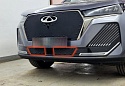 Зимняя заглушка радиатора к съемной сетке низ 2 части для Chery Tiggo 7 Pro Max I Рестайлинг