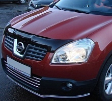 Дефлектор капота темный для Nissan Qashqai I