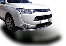 Защита переднего бампера d60 мм для Mitsubishi Outlander III Рестайлинг