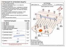 Защита радиатора, рулевой рейки и картера для BMW 5 серии VI (F10/F11/F07)