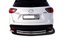 Защита заднего бампера двойная d60/42 мм для Mazda CX-5 I