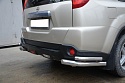 Защита заднего бампера угловая двойная d60/42 мм для Nissan X-Trail II Рестайлинг