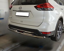 Защита заднего бампера двойная d60/42 мм для Nissan X-Trail III Рестайлинг