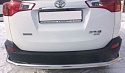 Защита заднего бампера угловая большая двойная d60/42 мм для Toyota RAV4 IV (XA40) Рестайлинг