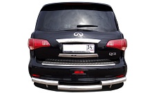 Защита заднего бампера d76 мм для Infiniti QX56 II